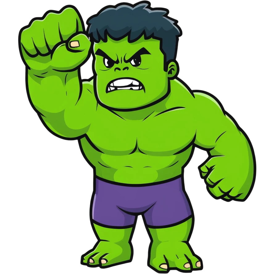 super hero Hulk emoji