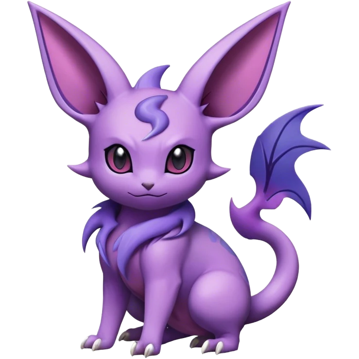 Noibat-Nidorino-Espeon-hybrid, full body emoji