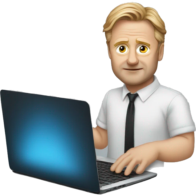 Gerard Deparye with a laptop emoji