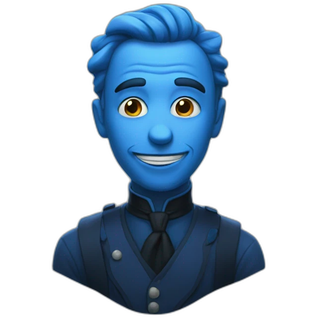Blue trick emoji