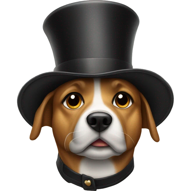 dog with a tophat emoji