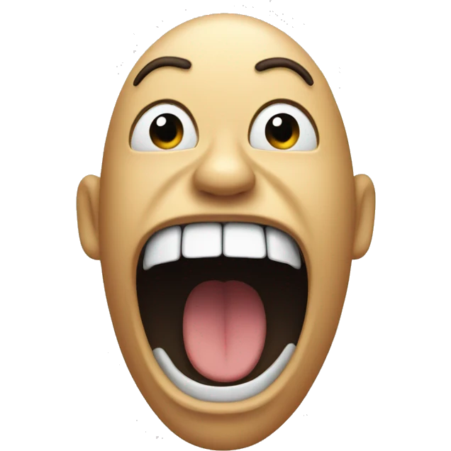 yawn with hand emoji