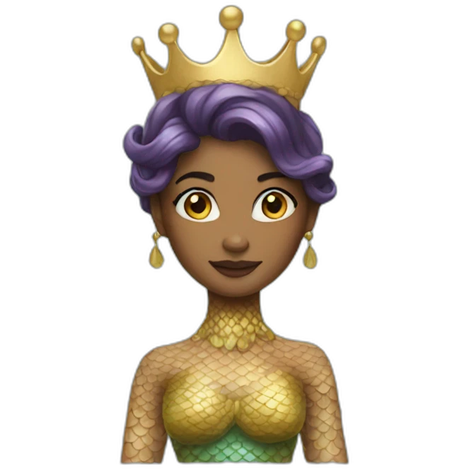 Mermaid queen emoji