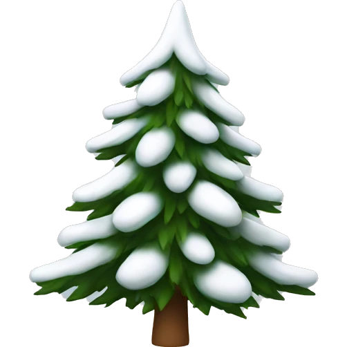  actual white fir christmas tree isolated.  emoji