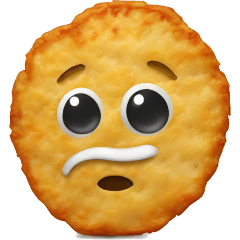 One single hash brown  emoji