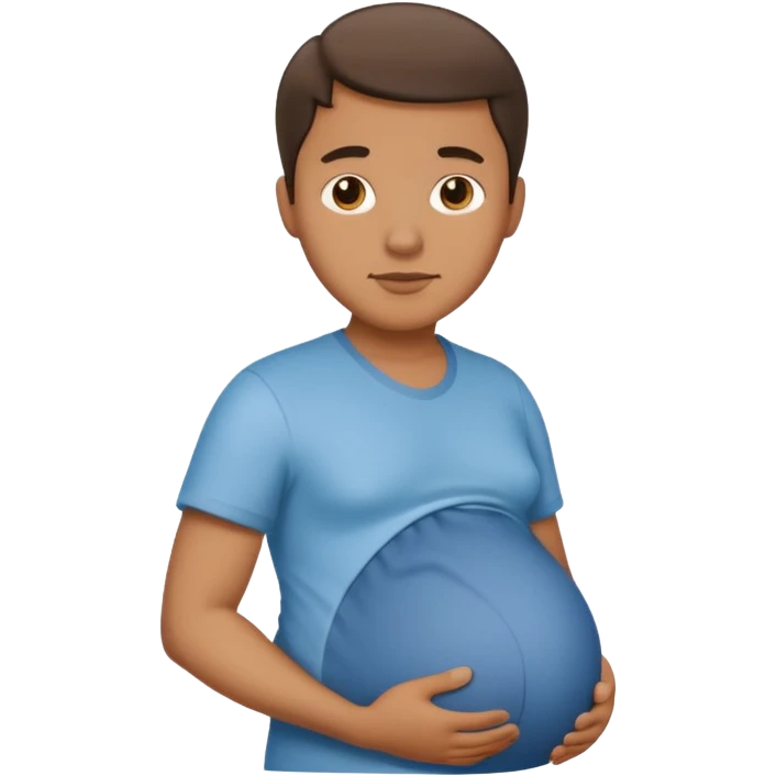 pregnant man, simple, clear emoji