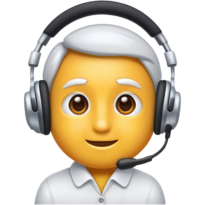 Katze mit einem Headset emoji