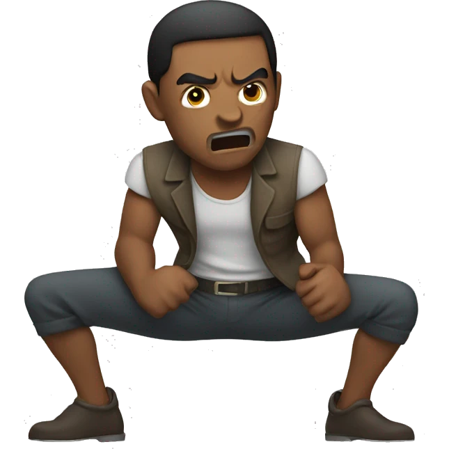 man fighting emoji