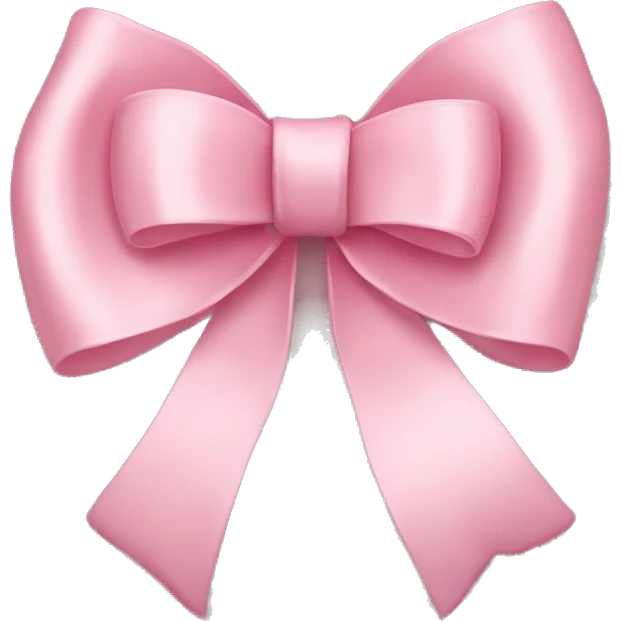 light pink ribbon bow emoji