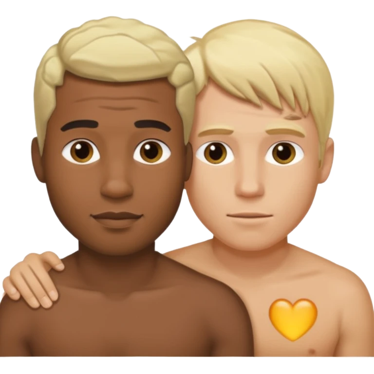black male and white blond male sex emoji
