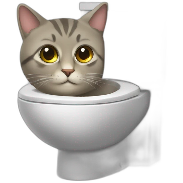 Un chat au toilette emoji