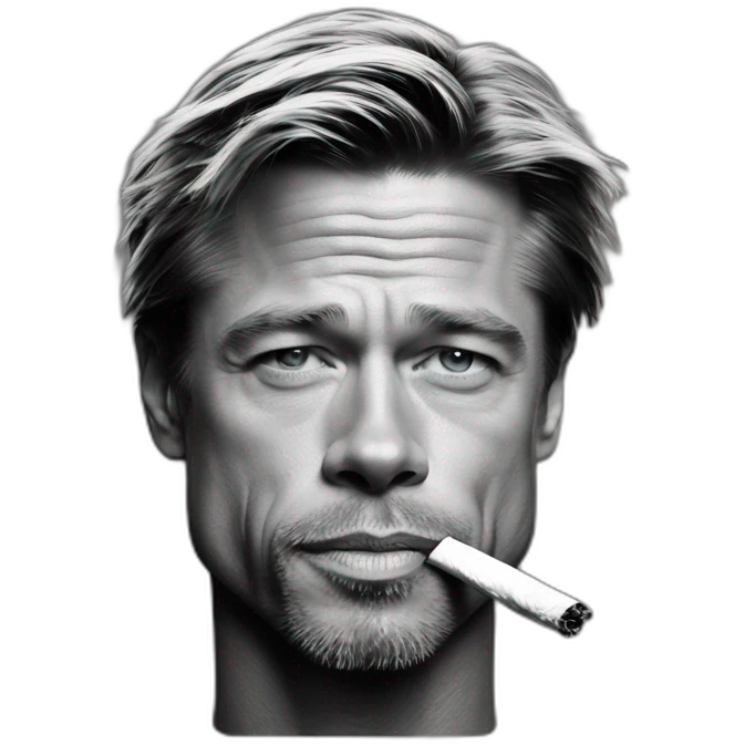 Brad Pitt smoking emoji