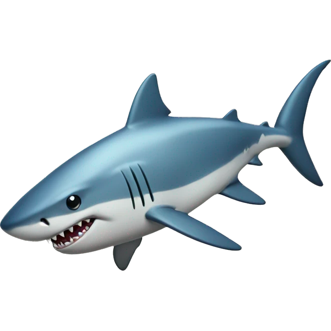 Shark with big brain emoji