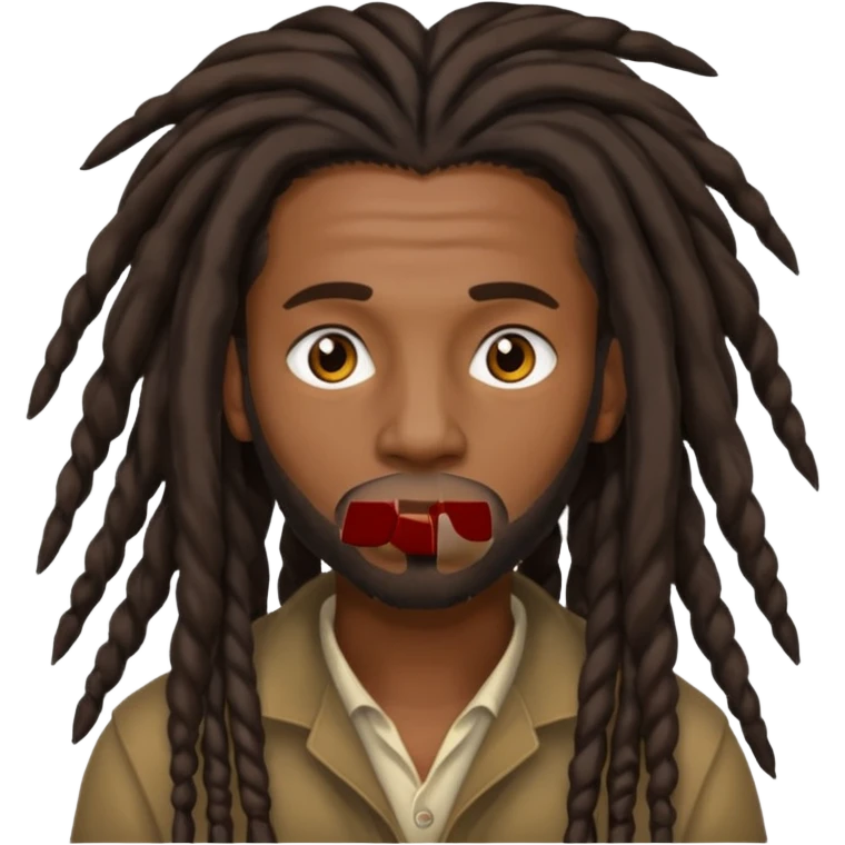 a black man with long dreadlocks emoji