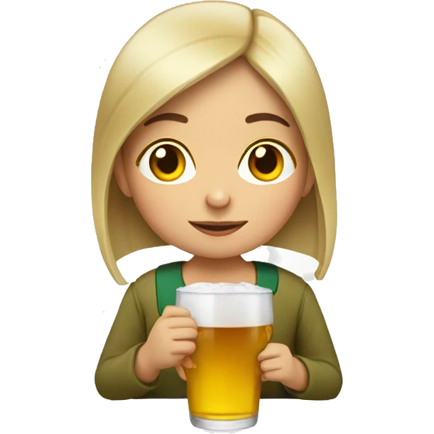 Bulgarian girl drinking  emoji