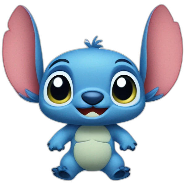 Stitch qui porte une carotte emoji
