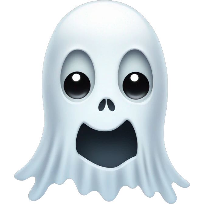 Ghost with scary face emoji