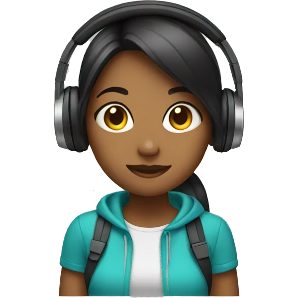 Girl with headphones emoji