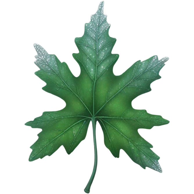 Silverscale leaf on white emoji