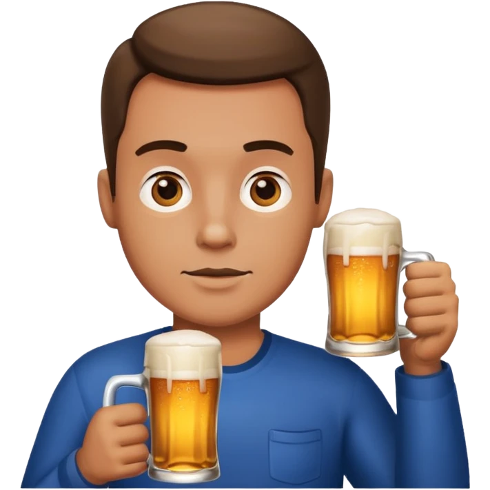Man drinking beer emoji