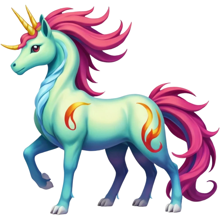 Suicune-Rapidash-Meganium-fusion (full body) emoji