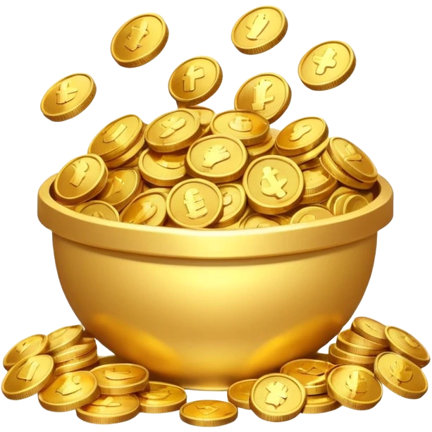 3D icon symbolizing generosity and spending freely, food app context, single object, modern and clean style, soft lighting, isolated, no background
 emoji
