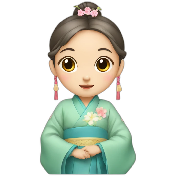 Little girl in Hanfu emoji