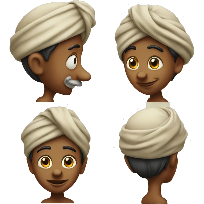 Pinocchio with turban emoji