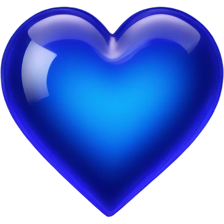 Neon glass cobalt heart  emoji