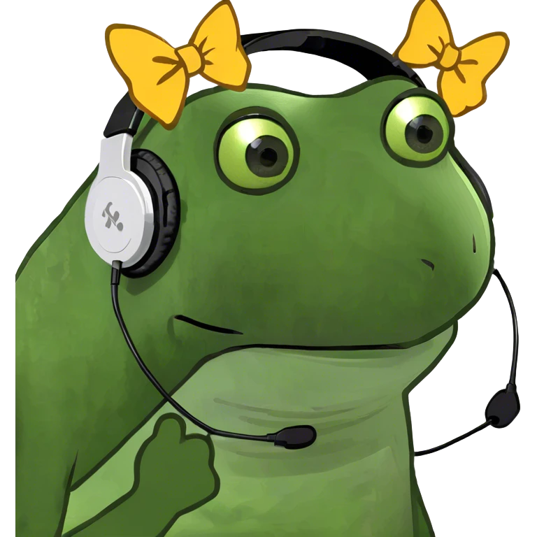Headphones with bows emoji