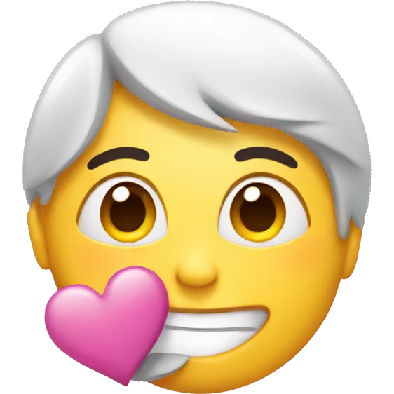 face emoji with hearts emoji
