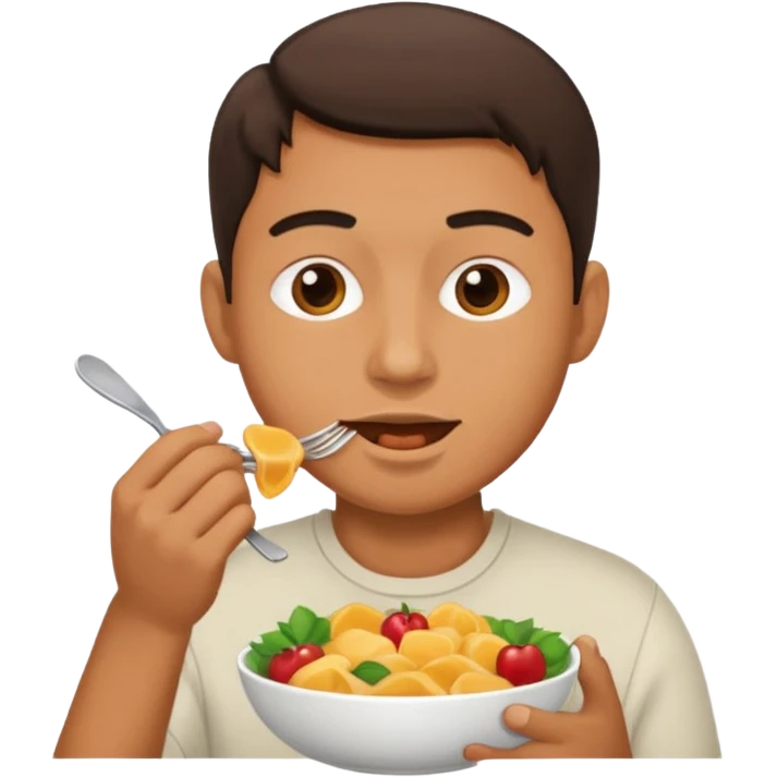 man eating  emoji