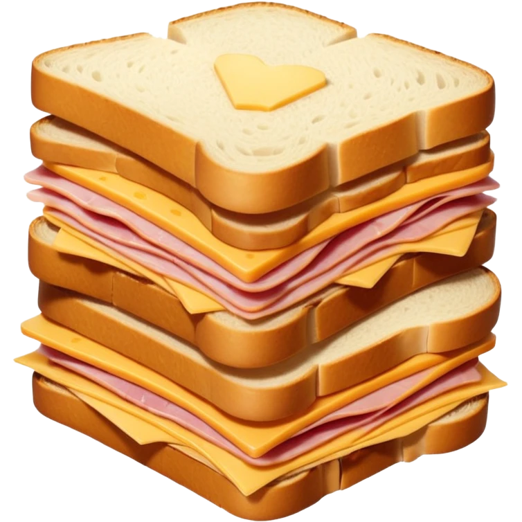 Bread ham fist cheese sandwich  emoji