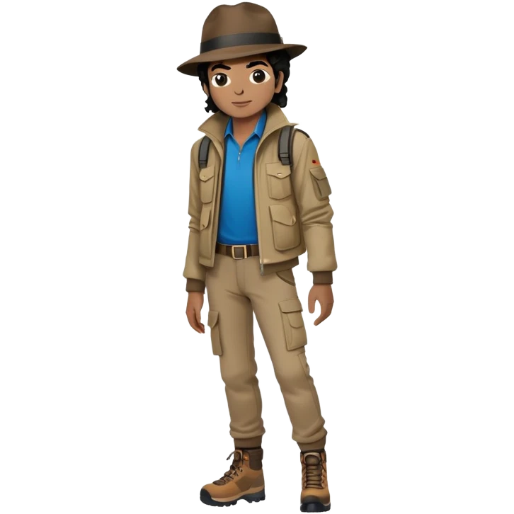 michael jackson full body wearing hiking clothes  emoji