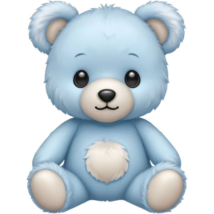 Pastel blue and white teddybear  emoji