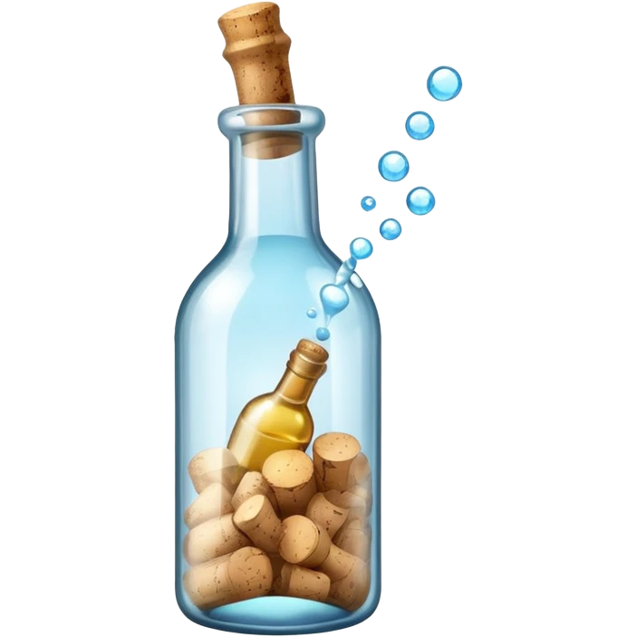 Bottle with Popping Cork emoji
