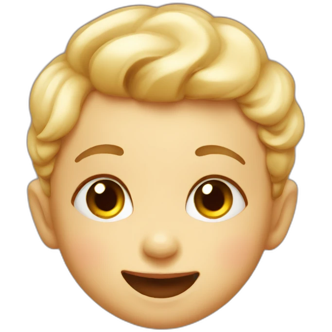Cute winking baby emoji