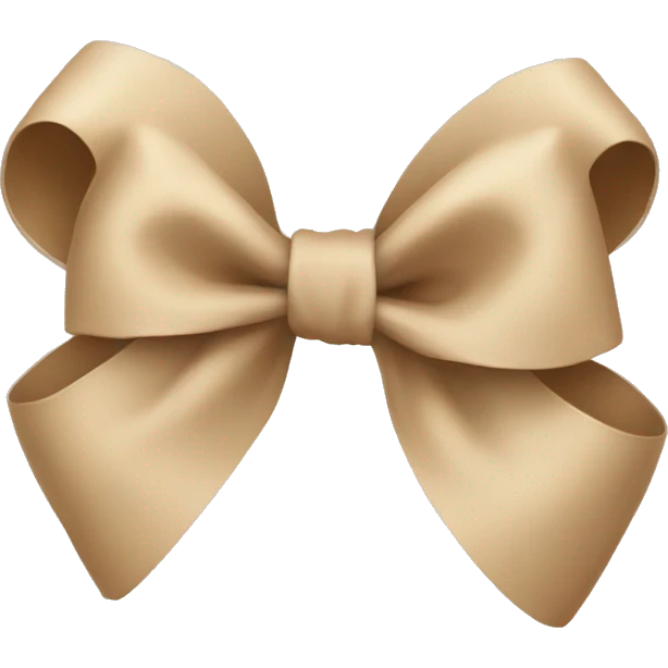Beige bow emoji