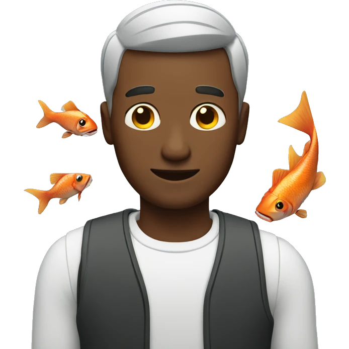 Man with fish emoji