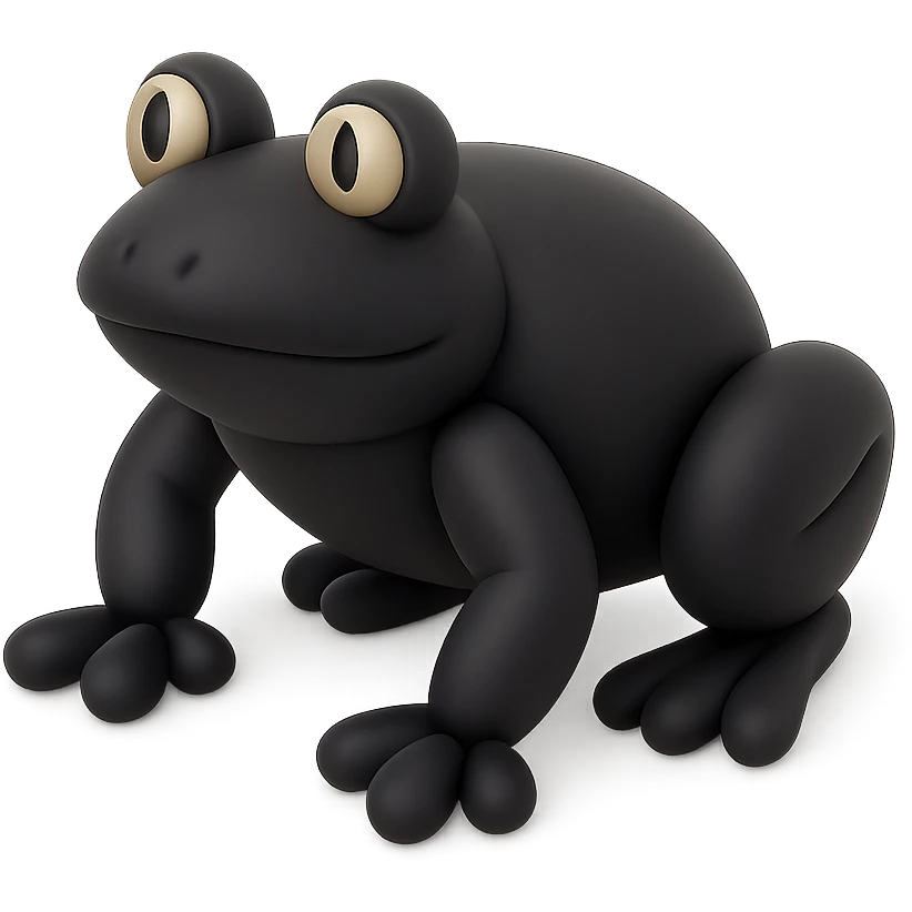 frog shaped like a balloon animal emoji