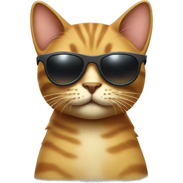 Cat with sunglasses emoji