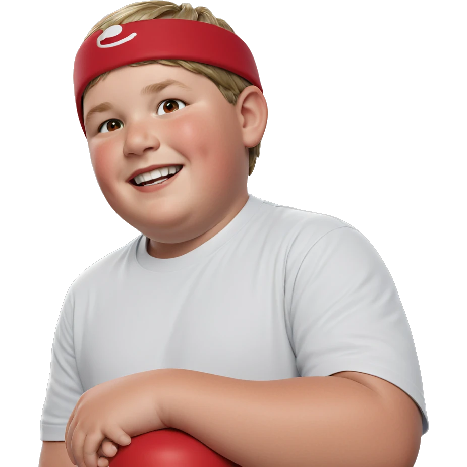 smiling boy in red hat emoji