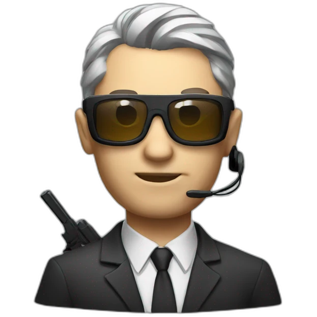 GAMING Hitman With Headset And Glasses emoji