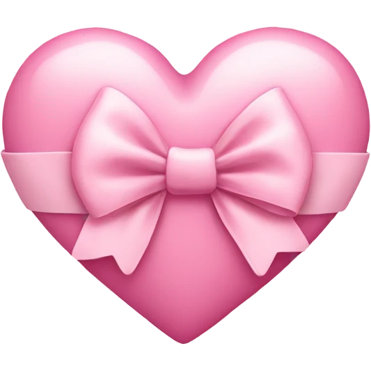 Pastel pink heart with bow  emoji