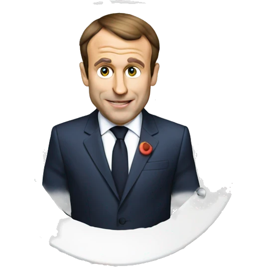 Macron qui mange emoji