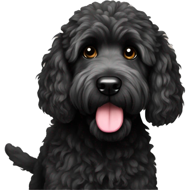 Black golden doodle emoji