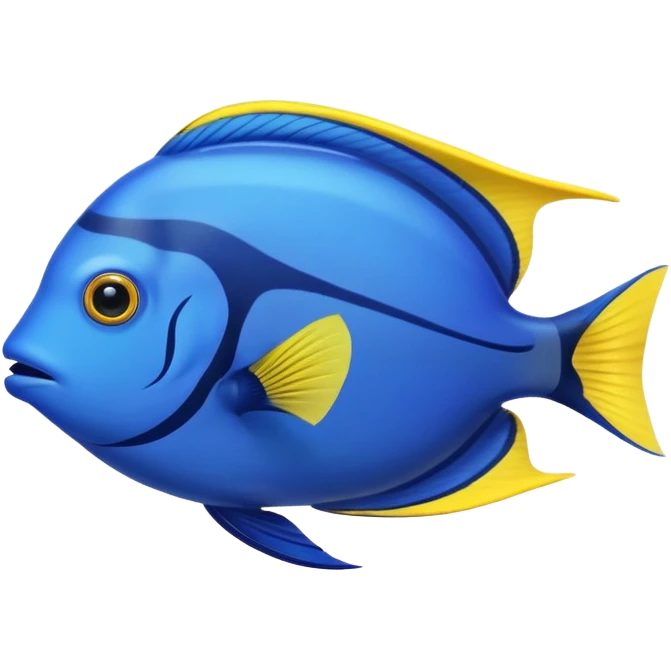 blue tang fish in aquarium emoji