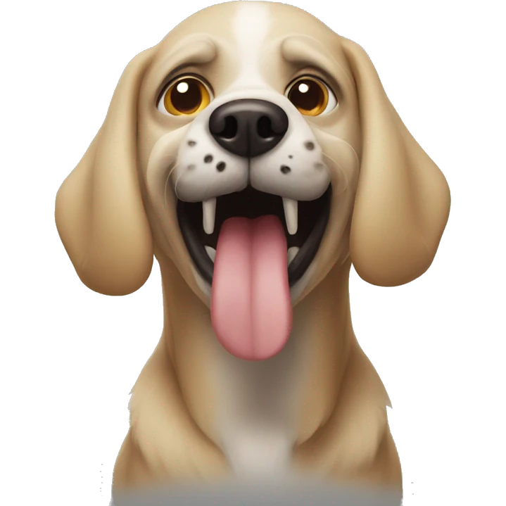 Freaky dog emoji