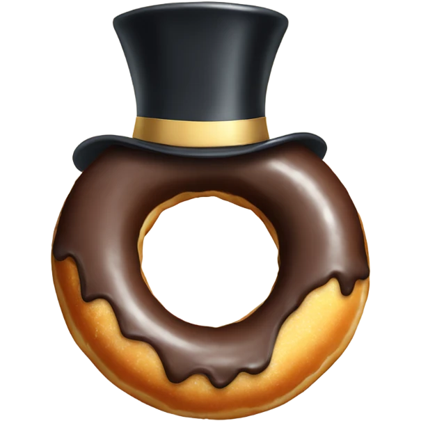donut with top hat emoji