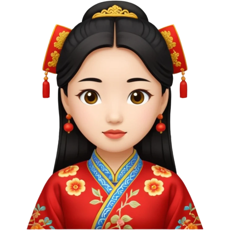 Asian girl wearing traditional Chinese clothes emoji